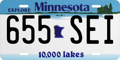 MN license plate 655SEI