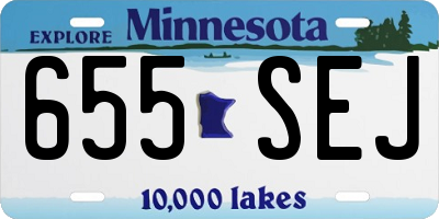 MN license plate 655SEJ