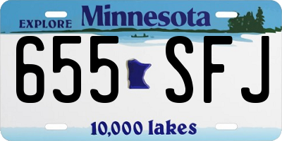 MN license plate 655SFJ
