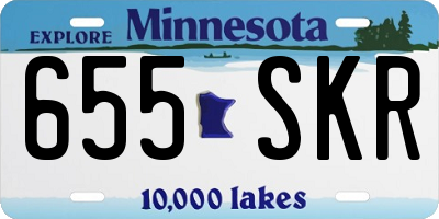 MN license plate 655SKR