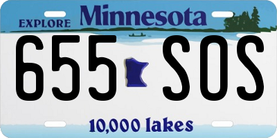 MN license plate 655SOS