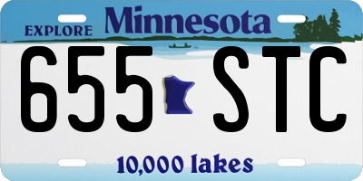 MN license plate 655STC