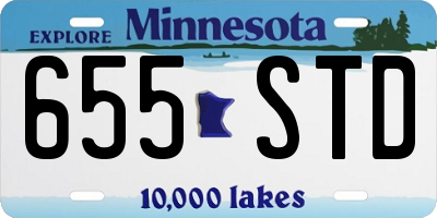 MN license plate 655STD