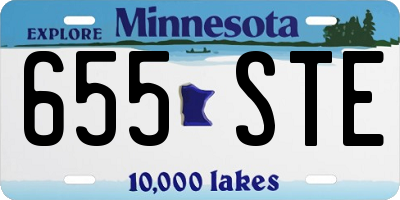MN license plate 655STE