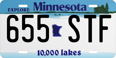 MN license plate 655STF