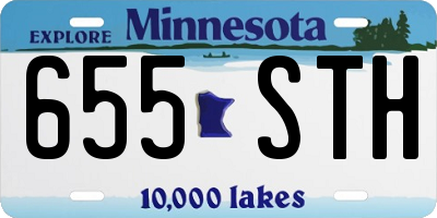 MN license plate 655STH