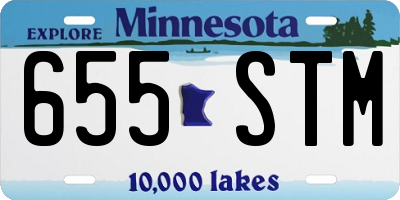 MN license plate 655STM