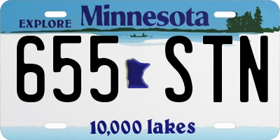 MN license plate 655STN