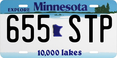 MN license plate 655STP