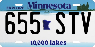 MN license plate 655STV