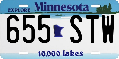MN license plate 655STW
