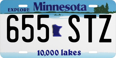 MN license plate 655STZ