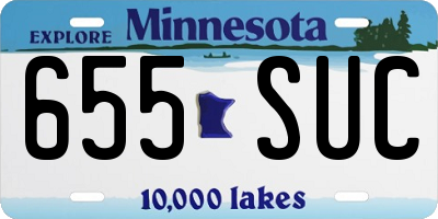 MN license plate 655SUC