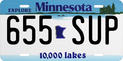 MN license plate 655SUP