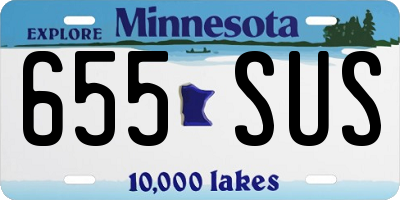 MN license plate 655SUS