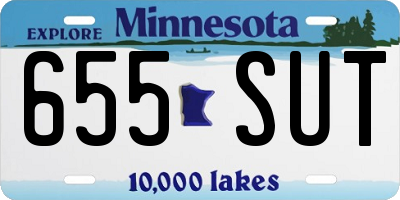 MN license plate 655SUT