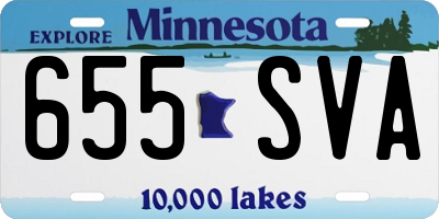 MN license plate 655SVA