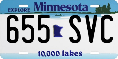 MN license plate 655SVC