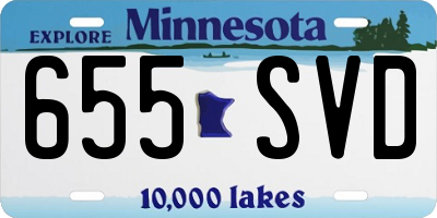MN license plate 655SVD