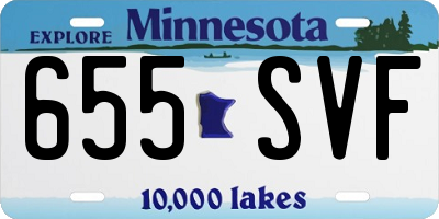 MN license plate 655SVF