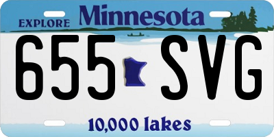 MN license plate 655SVG