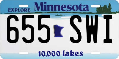 MN license plate 655SWI