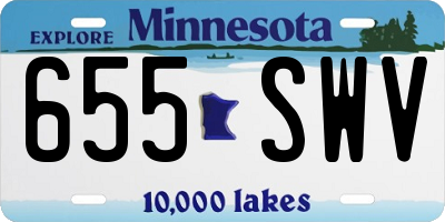 MN license plate 655SWV