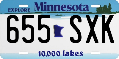 MN license plate 655SXK