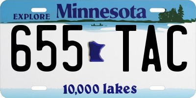 MN license plate 655TAC
