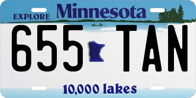 MN license plate 655TAN