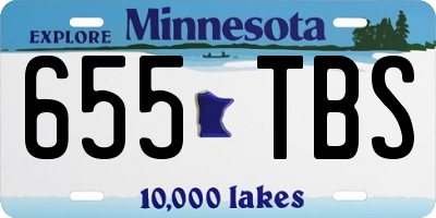 MN license plate 655TBS