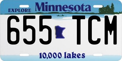 MN license plate 655TCM