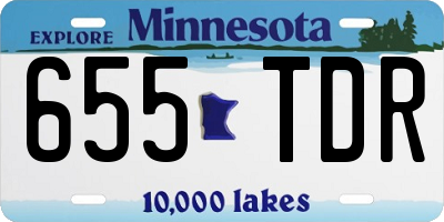 MN license plate 655TDR
