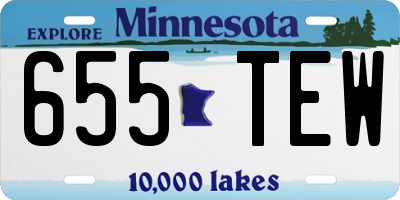 MN license plate 655TEW