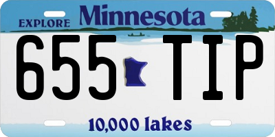 MN license plate 655TIP