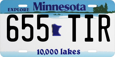 MN license plate 655TIR