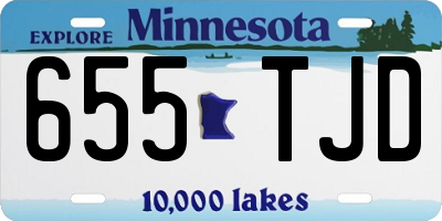MN license plate 655TJD