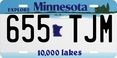 MN license plate 655TJM