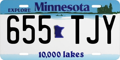MN license plate 655TJY
