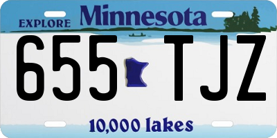 MN license plate 655TJZ