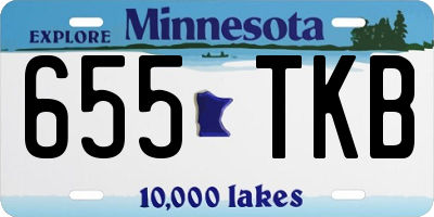 MN license plate 655TKB