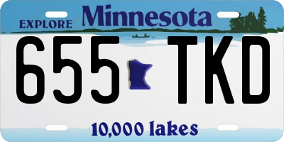 MN license plate 655TKD