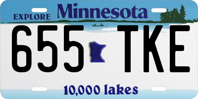 MN license plate 655TKE