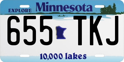 MN license plate 655TKJ