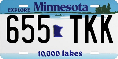 MN license plate 655TKK