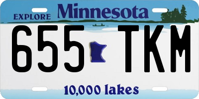 MN license plate 655TKM