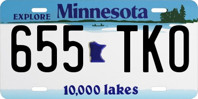 MN license plate 655TKO