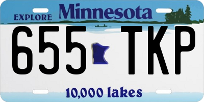 MN license plate 655TKP