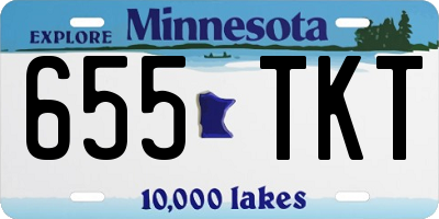 MN license plate 655TKT