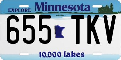 MN license plate 655TKV